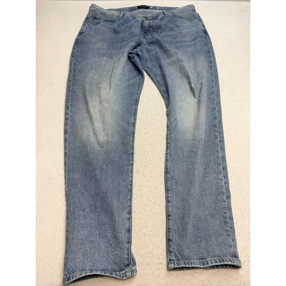 Lucky Brand 412 Athletic Slim Jeans Mens 40x32 Blue Light Wash Stretch Denim